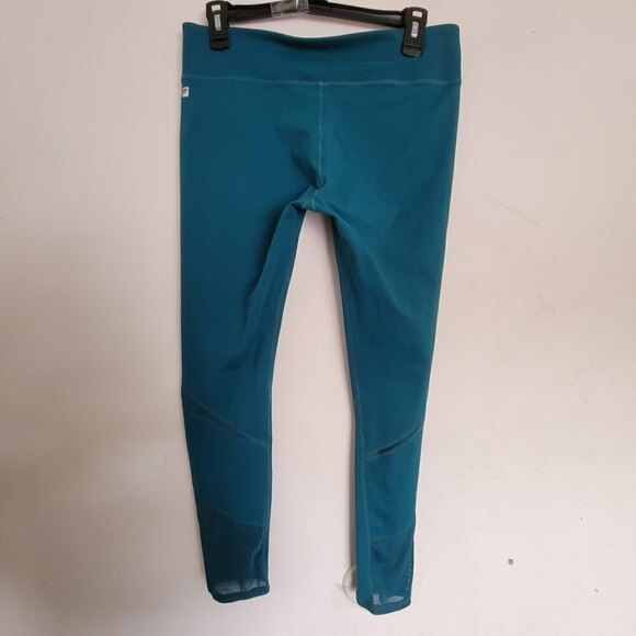 Fabletics Kelly Forest Mesh Powerhold Leggings Teal Green Tights Size Large - Picture 4 of 16